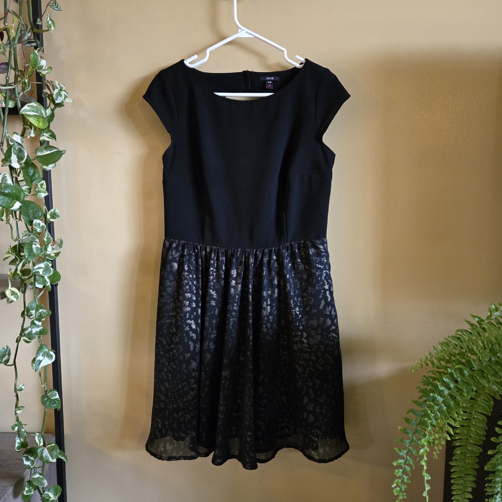 Jacob Black Dress With Gold Details